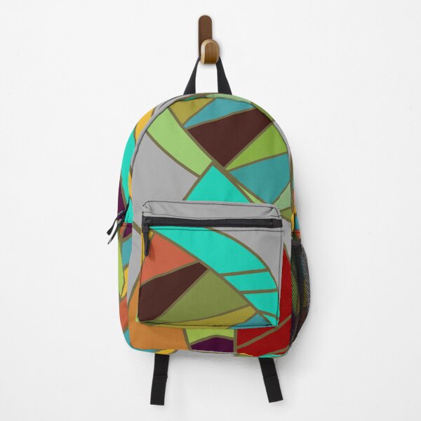 Item preview, Multicolor Autumn Leaves Grey Geometric Asymmetric Pattern designed and sold by inquestyle.