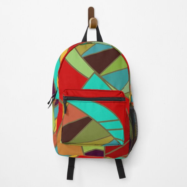 Item preview, Multicolor Autumn Leaves Red Geometric Asymmetric Pattern designed and sold by inquestyle.