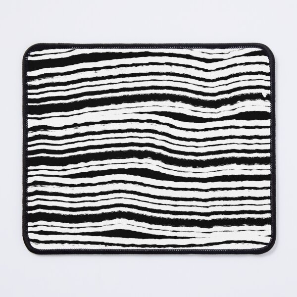Item preview, "Ploughed" 2 | Horizontal Black and White Pattern designed and sold by LiseHoltArt.