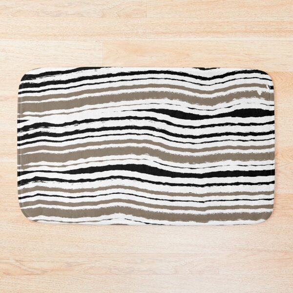 Item preview, "Ploughed" 4 | Horizontal Beige, Black and White Pattern designed and sold by LiseHoltArt.