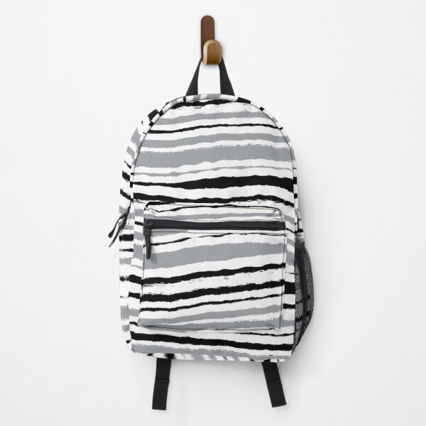 Item preview, "Ploughed" 6 | Horizontal Grey, Black and White Pattern designed and sold by LiseHoltArt.