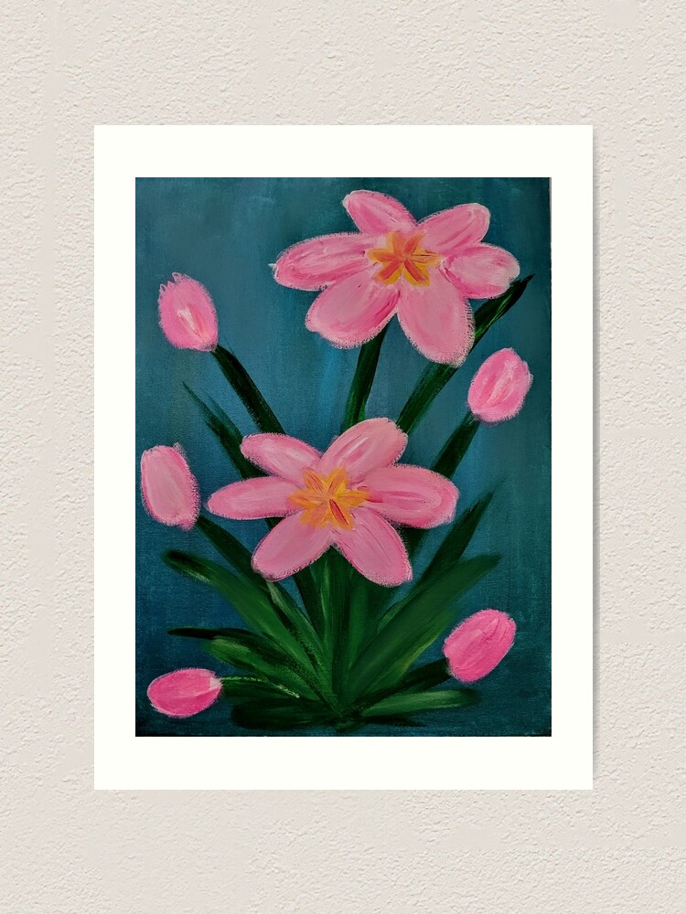 Alternate view of Some pink Lilly's Art Print