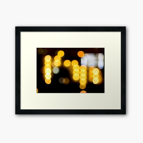 Abstract Bokeh Lights II Framed Art Print