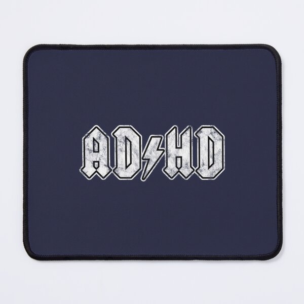 Item preview, ADHD  Distressed White Outline Edition  Funny designed and sold by Pomcloset.