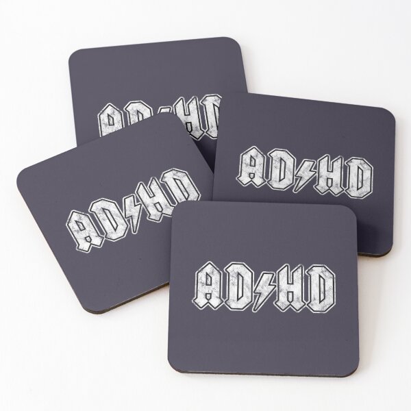 Item preview, ADHD  Distressed White Outline Edition  Funny designed and sold by Pomcloset.