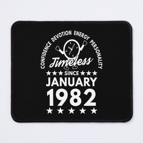 Item preview, January Birthday Timeless Person - 1982 - White Text designed and sold by MoonsmileProd.