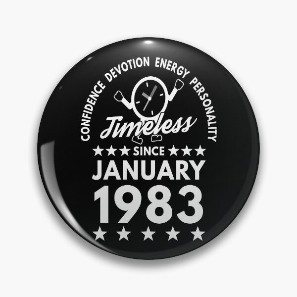 Item preview, January Birthday Timeless Person - 1983 - White Text designed and sold by MoonsmileProd.