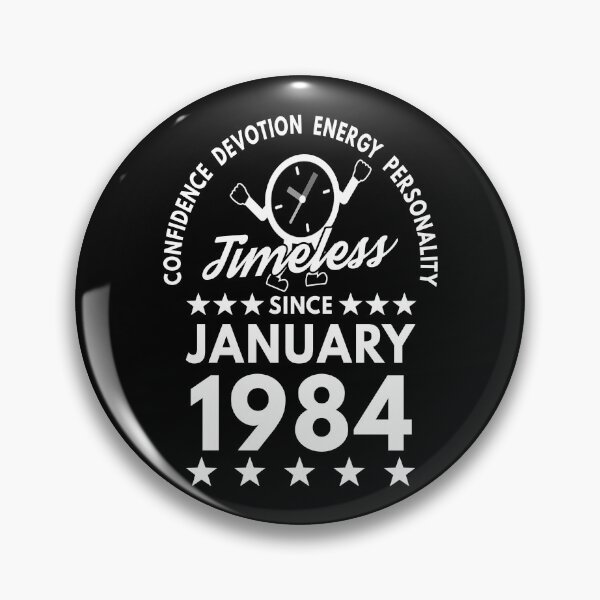 Item preview, January Birthday Timeless Person - 1984 - White Text designed and sold by MoonsmileProd.
