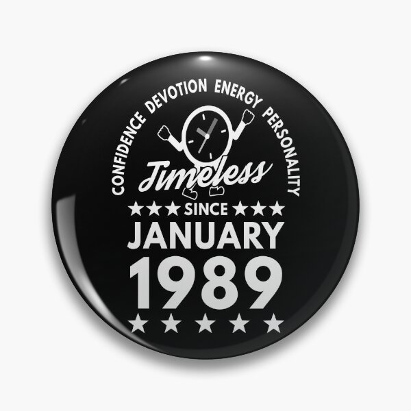 Item preview, January Birthday Timeless Person - 1989 - White Text designed and sold by MoonsmileProd.