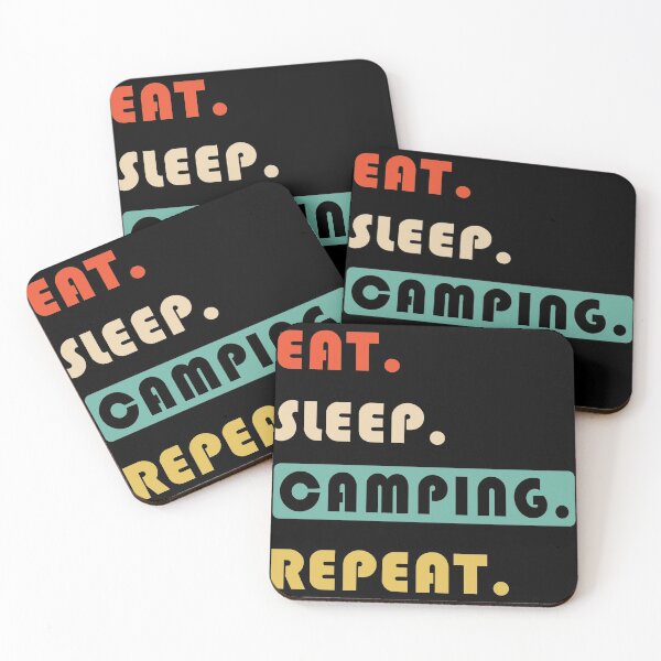 Item preview, EAT SLEEP CAMPING REPEAT designed and sold by lauricecmd.