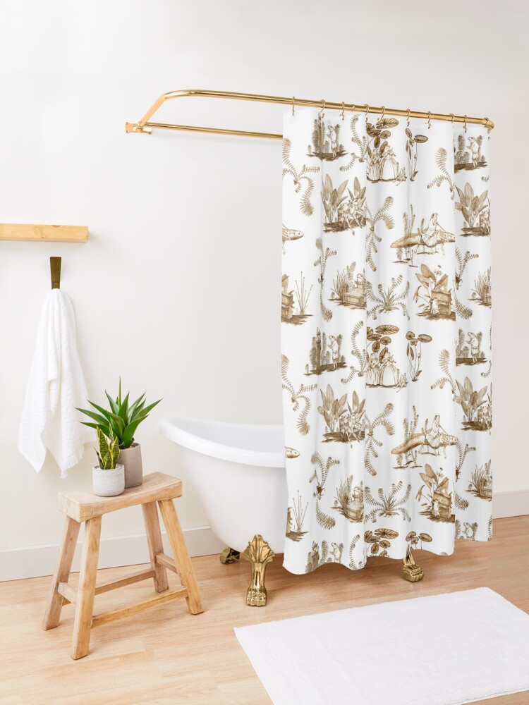 Frog Toile (Brown) | Shower Curtain