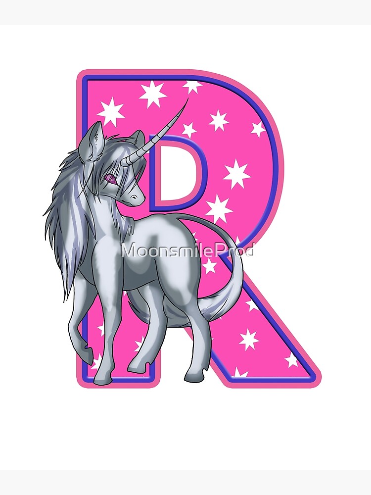 "Unicorn Letter R" Poster For Sale By MoonsmileProd | Redbubble