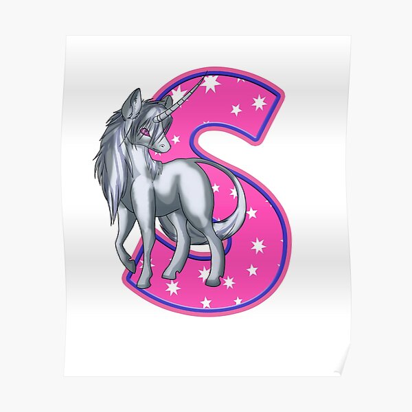 "Unicorn Letter S" Poster For Sale By MoonsmileProd | Redbubble