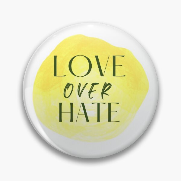Item preview, Love over Hate (yellow)  designed and sold by CheekyGrace.
