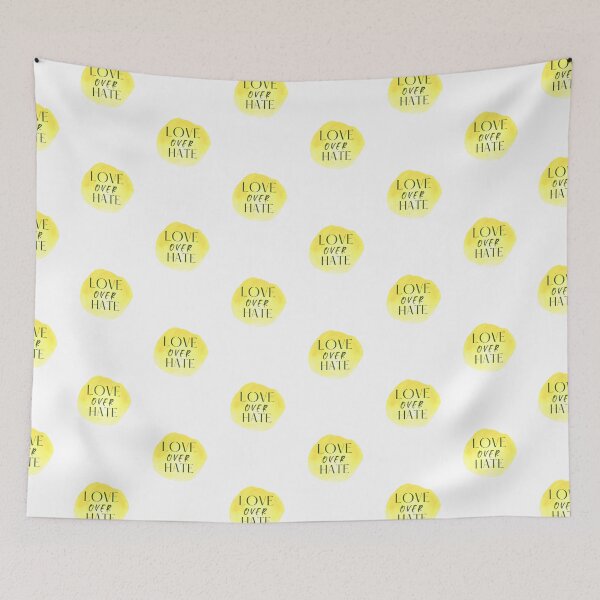 Item preview, Love over Hate (yellow)  designed and sold by CheekyGrace.