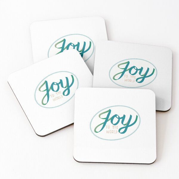 Item preview, White and Green - Oval Christmas Design Joy to the World designed and sold by Alima Designs.