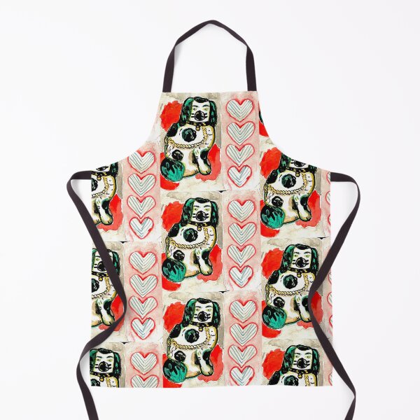Item preview, Classic Staffordshire wally dog with stacked hearts  designed and sold by super_shimizu.