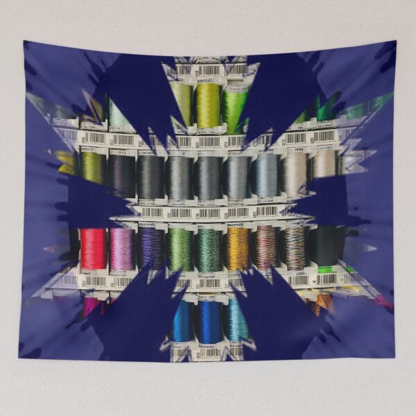 Item preview, Navy color thread snowflakes star by Iritof designed and sold by iritof.