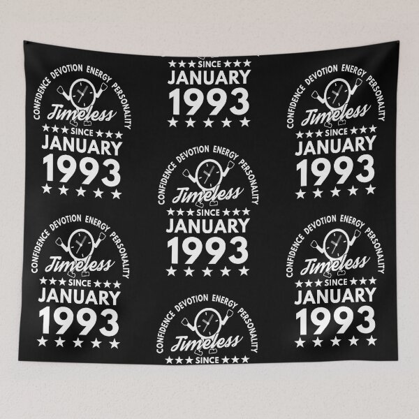 Item preview, January Birthday Timeless Person - 1993 - White Text designed and sold by MoonsmileProd.