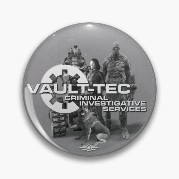 Item preview, Vault-Tec Criminal Investigative Services Cast Pin designed and sold by Vault 67 Depot.
