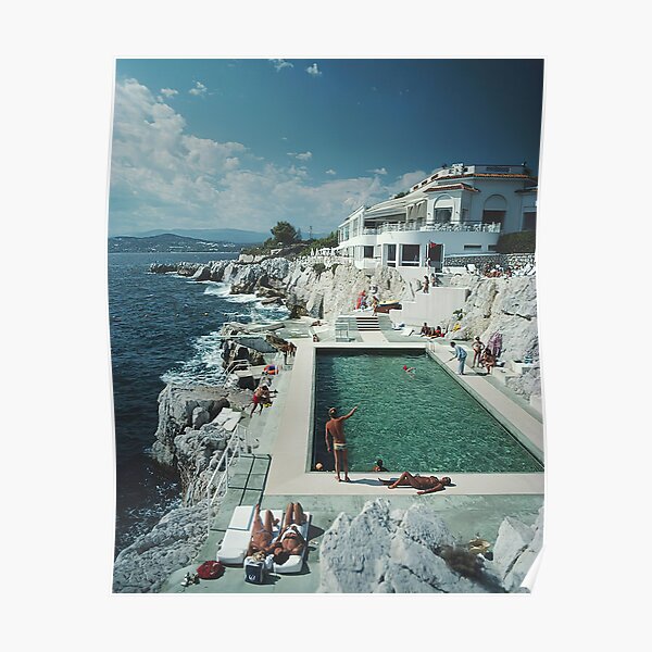 Slims Aarons - Pool Blau und Meer Poster