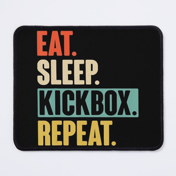 Item preview, Eat Sleep Kickbox Repeat Retro Vintage Kickboxing designed and sold by JohannesLang.