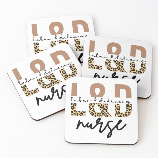 Item preview, Labor and delivery nurse Cheetah print typography | L and D Nurse | Gifts for Labor+Delivery nurse designed and sold by Violet Treasures.
