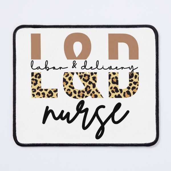 Item preview, Labor and delivery nurse Cheetah print typography | L and D Nurse | Gifts for Labor+Delivery nurse designed and sold by Violet Treasures.