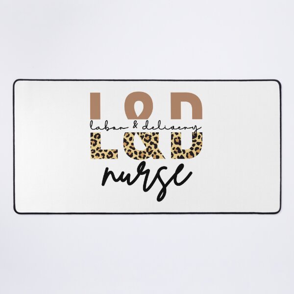 Item preview, Labor and delivery nurse Cheetah print typography | L and D Nurse | Gifts for Labor+Delivery nurse designed and sold by Violet Treasures.
