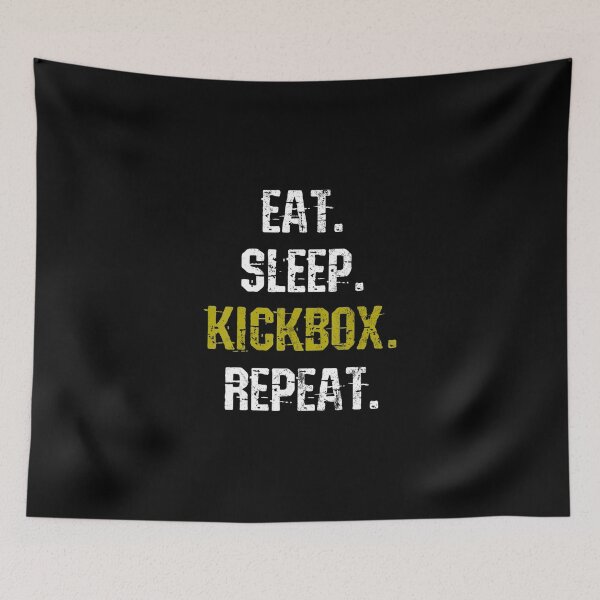 Item preview, Eat Sleep Kickbox Repeat Funny Training designed and sold by JohannesLang.
