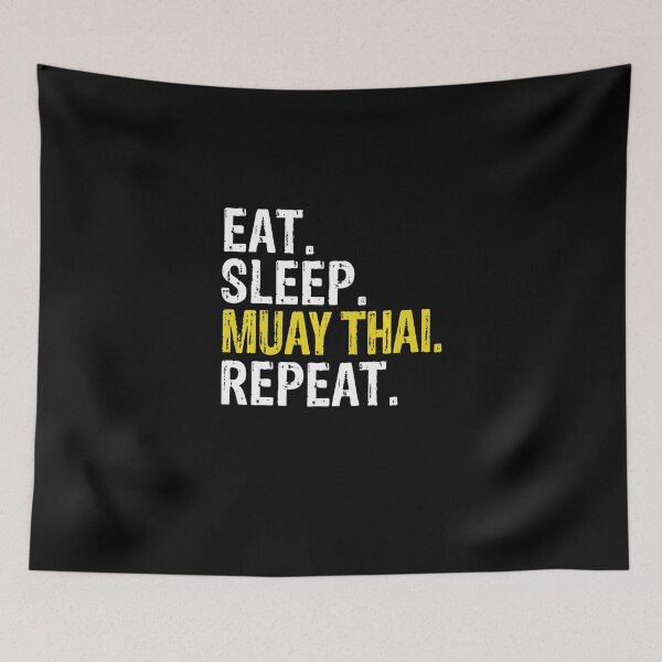 Item preview, Eat Sleep Muay Thai Repeat designed and sold by JohannesLang.