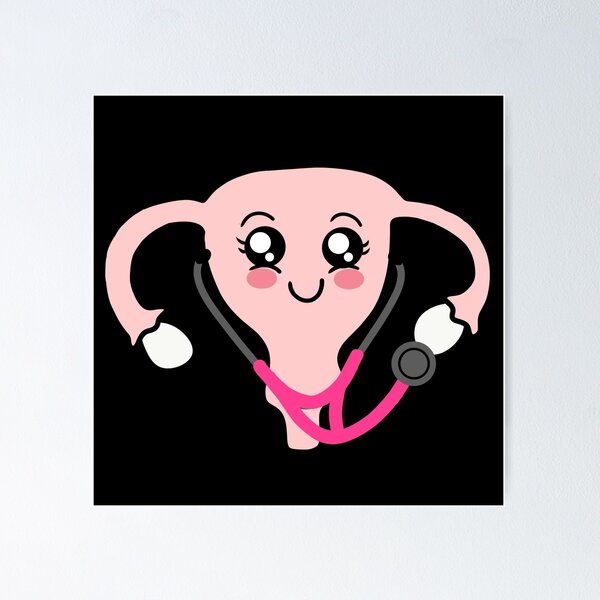 Item preview, Gynecologist uterus with stethoscope designed and sold by Mermaidssparkle.