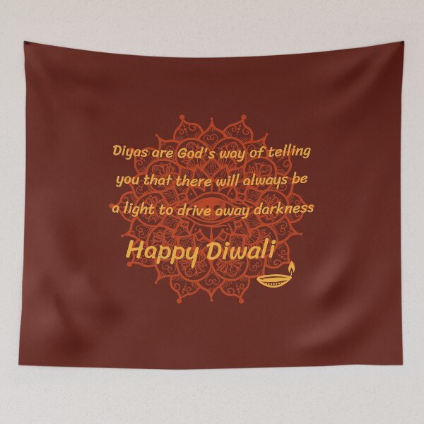 Item preview, Happy Diwali Wishes. Indian Festival of Light Quote designed and sold by Rebel-Design.