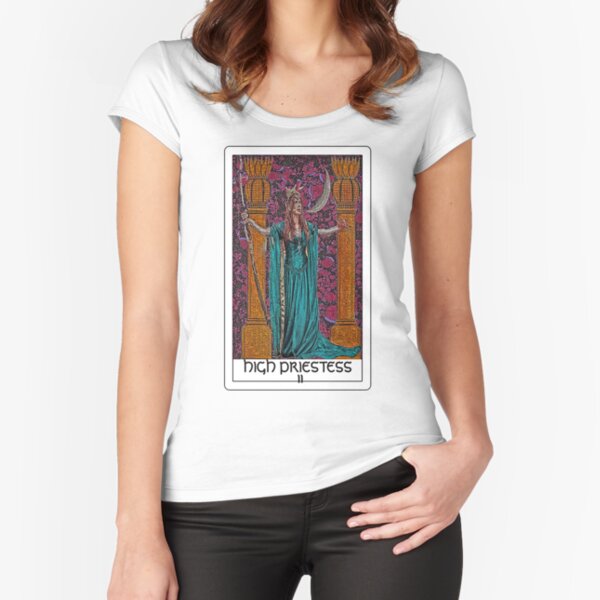 The High Priestess Tarot bywhacky Fitted Scoop T-Shirt