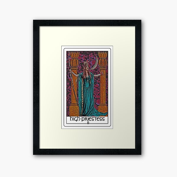 The High Priestess Tarot bywhacky Framed Art Print
