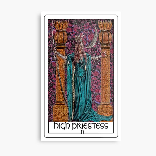 The High Priestess Tarot bywhacky Metal Print
