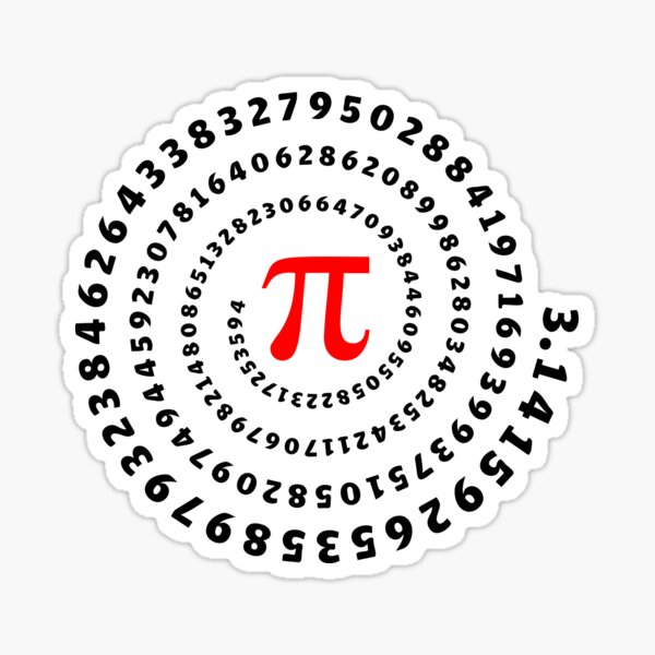 Pi, π, spiral, Science, Mathematics, Math, Irrational Number, Sequence Sticker