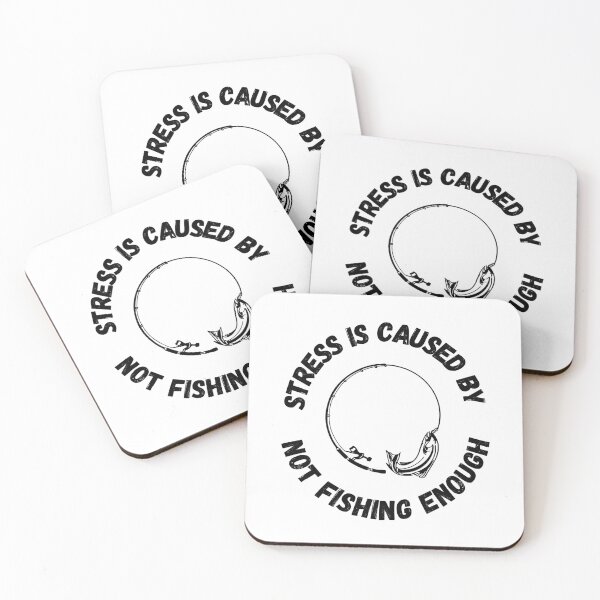 Item preview, Stress Is Caused By Not Fishing Enough Fish On A Curved Circle Rod designed and sold by LuckyKermit.