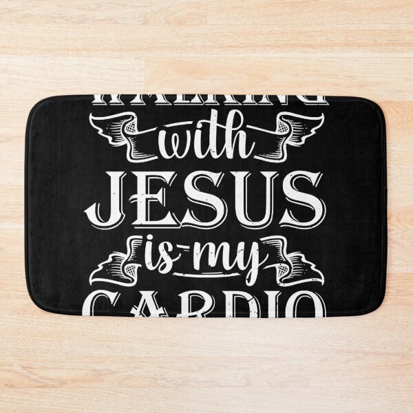 Item preview, Walking With Jesus Is My Cardio Funny Religious designed and sold by MakeGoodChoices.