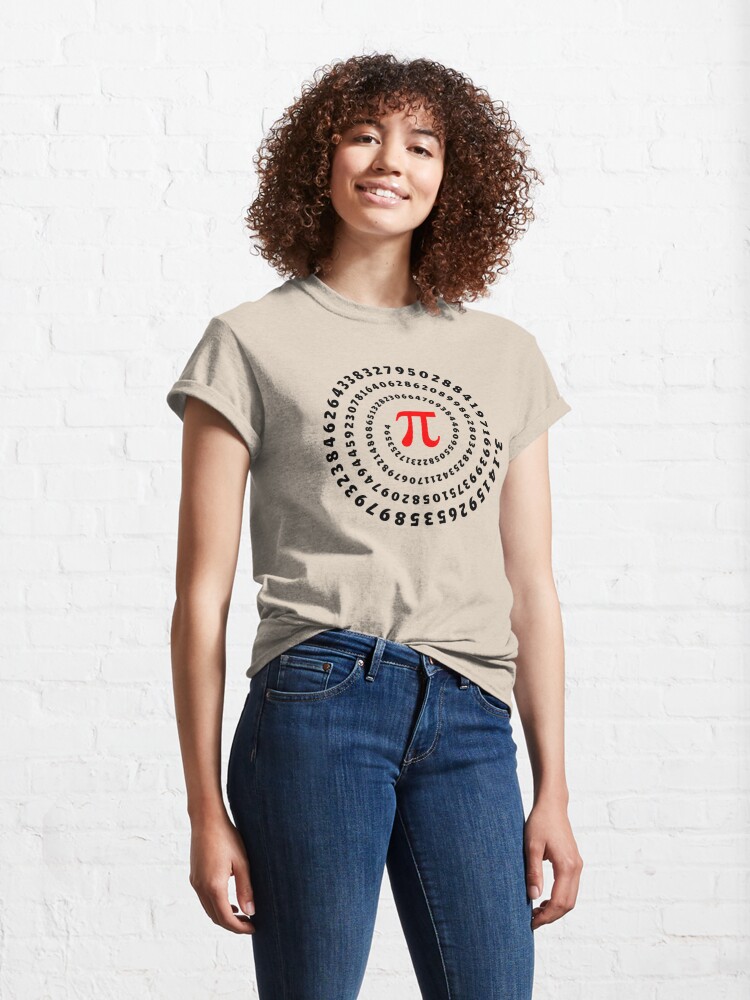Alternate view of Pi, π, spiral, Science, Mathematics, Math, Irrational Number, Sequence Classic T-Shirt