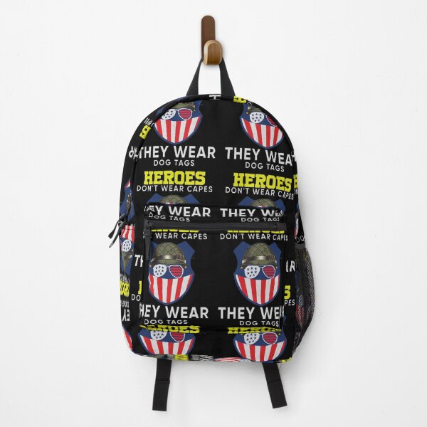 Item preview, Heroes Don't Wear Capes They Wear Dog Tags designed and sold by FridPix.
