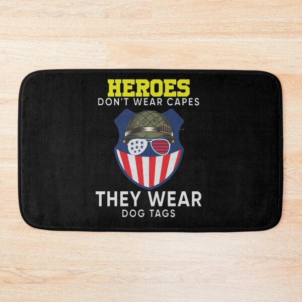 Item preview, Heroes Don't Wear Capes They Wear Dog Tags designed and sold by FridPix.