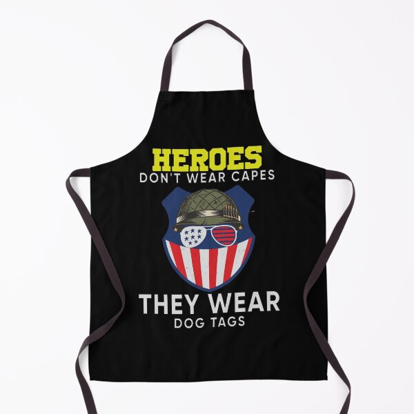Item preview, Heroes Don't Wear Capes They Wear Dog Tags designed and sold by FridPix.