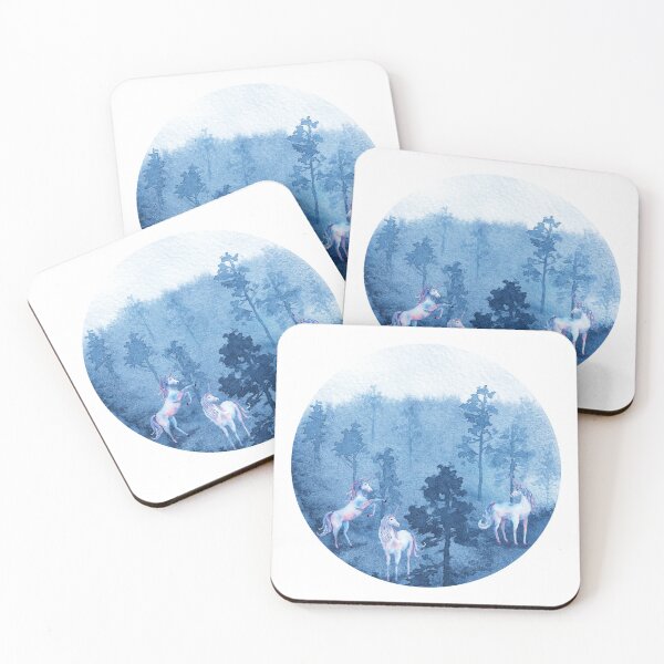 Item preview, Unicorns in a forest designed and sold by Lolly's Lane Shoppe.