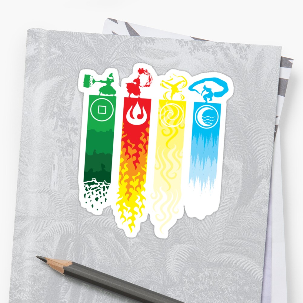 Avatar Four Elements Sticker By Reachforthesky Redbubble