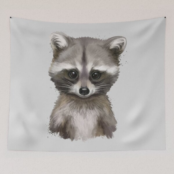 Item preview, baby raccoon designed and sold by Niti-Niti.