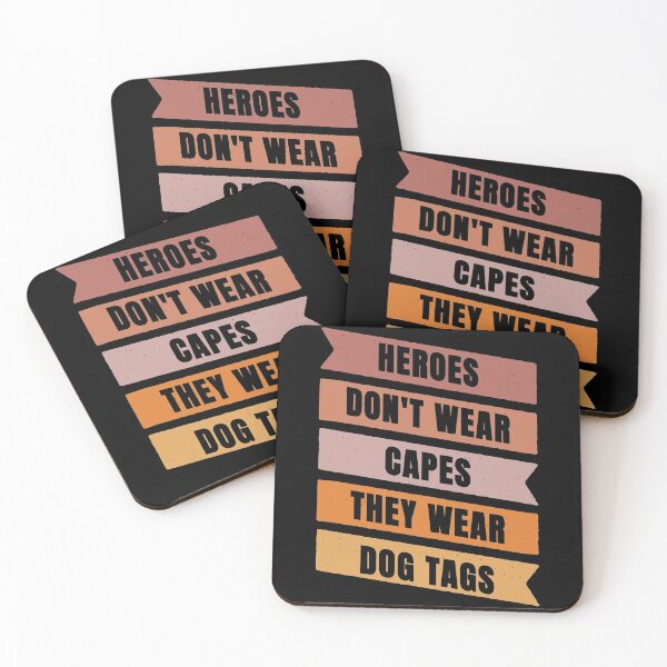 Item preview, Heroes Don't Wear Capes They Wear Dog Tags designed and sold by FridPix.