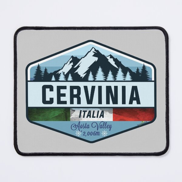Item preview, Cervinia Italy Italia Ski Skiing Sticker T-Shirt 01 designed and sold by OuterShellUK.