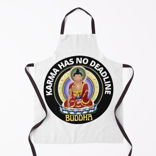 Item preview, Karma Has No Deadline Karma Quote Round Buddha designed and sold by RGRamsey.