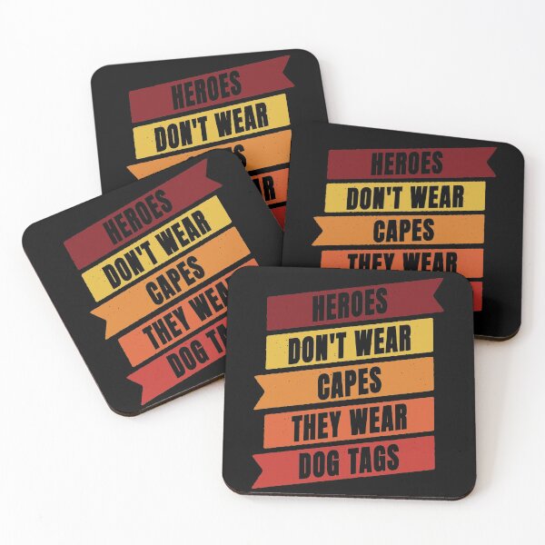 Item preview, Heroes Don't Wear Capes They Wear Dog Tags designed and sold by FridPix.
